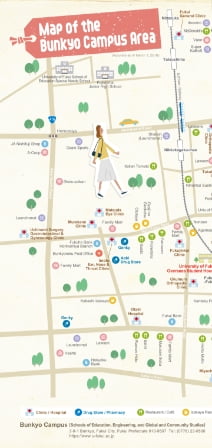 Map of the Bunkyo Campus Area