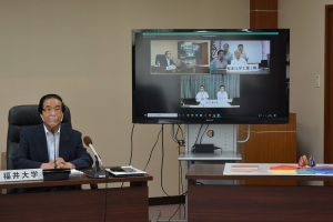 有本化学工業、金沢工業大学はZOOMで参加