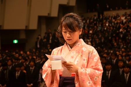謝辞を述べる廣瀬さん