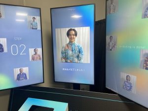 2025年2月13日から16日に開催したプレイベントでの体験の様子の写真で着せ替え後の映像です