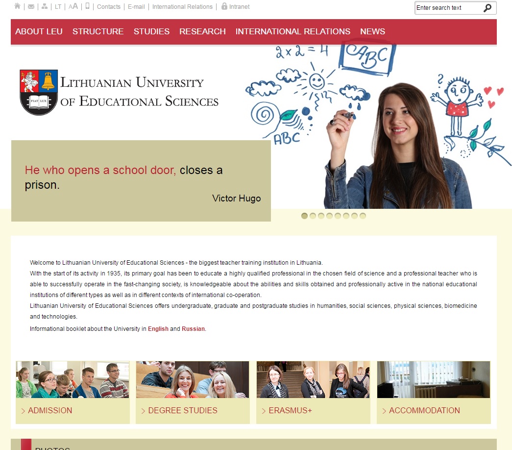 New Partnership with Lithuanian University of Educational Sciences ...